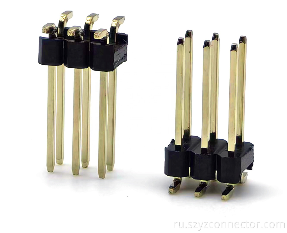 двухрядный штекерный разъем 2,54 мм dual row 2.54mm pin header